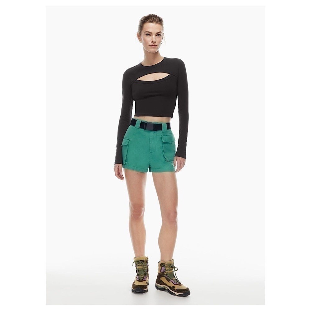 Aritzia-tna Tnachill Costa Long Sleeve With Cutout In Black (Size:Small)